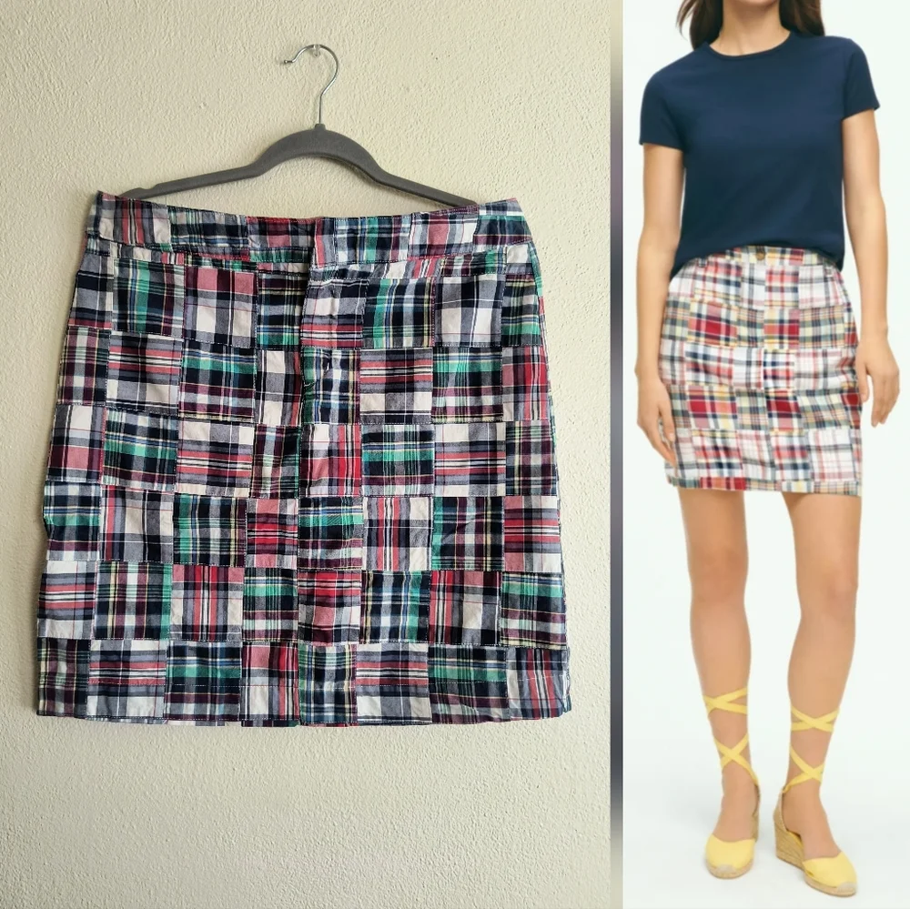 G.H. Bass & Co. 12 Multicolor Plaid Mini Skirt Patchwork
